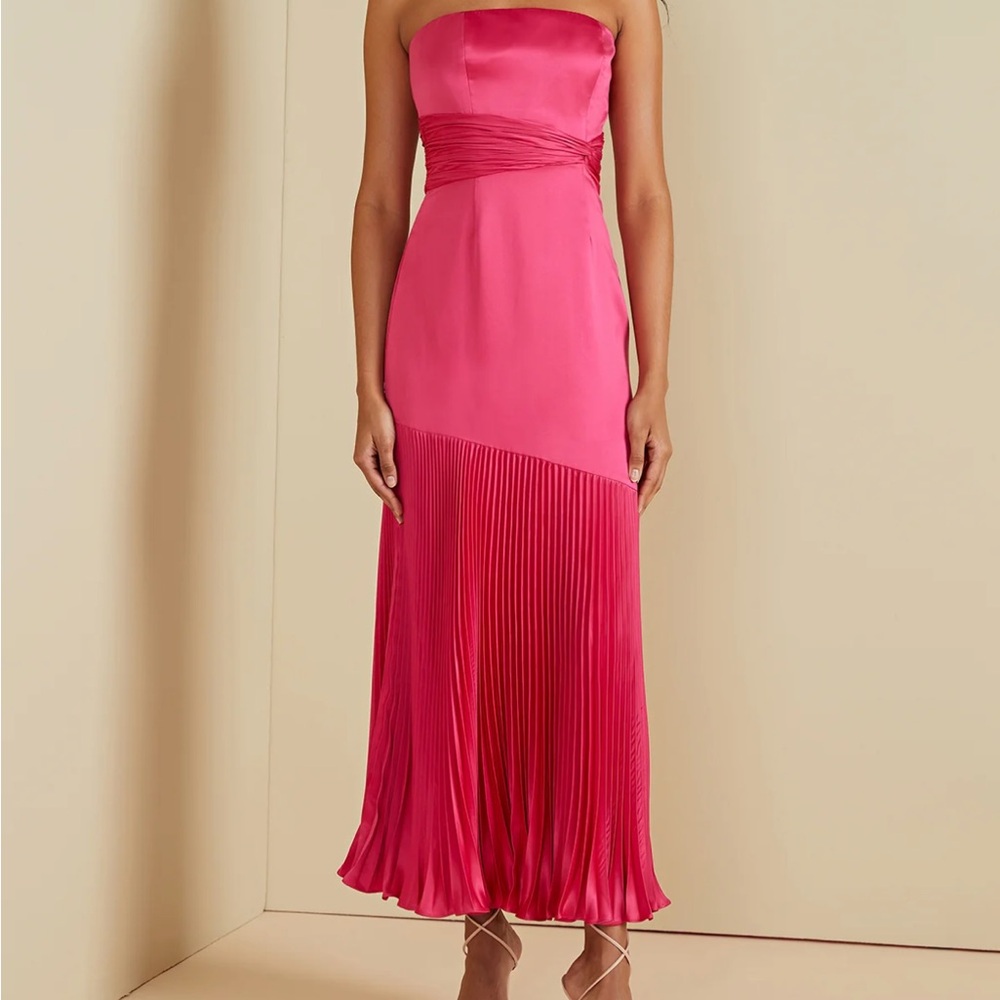 AMUR Strapless Pink Dress - Picture 2 of 10